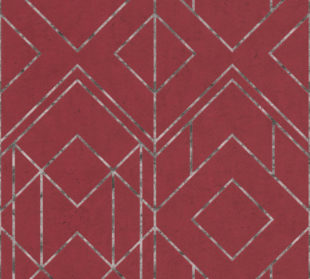 39-29 Tapeta 378692 Winylowa na Flizelinie Czerwony geometryczna | Metropolitan Stories 2 - obrazek 1