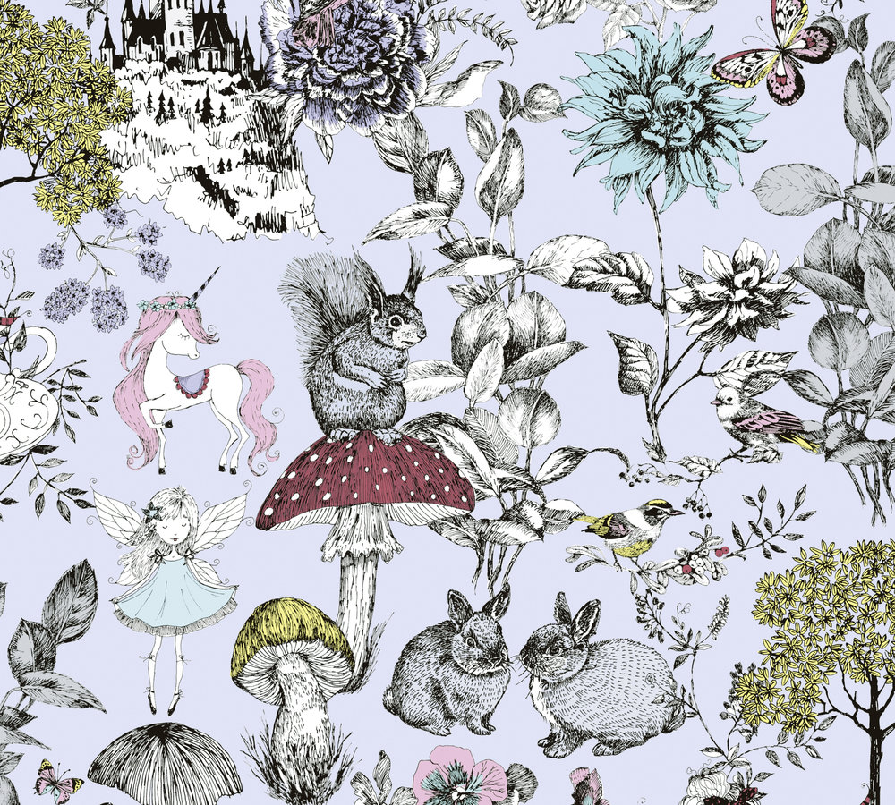 38-83 Tapeta 381202 Fizelinowa na Flizelinie Szary kwiatowa | Little Love - obrazek 1