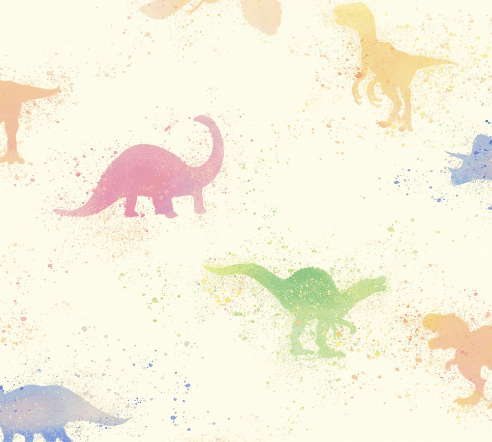 38-83 Tapeta 381461 Fizelinowa na Flizelinie Wielokolorowy dinosaury | Little Love - obrazek 1