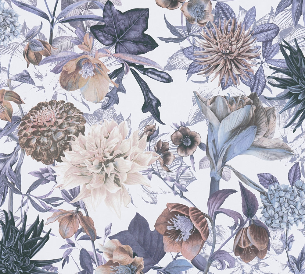 39-60 Tapeta 381751 Fizelinowa na Flizelinie Wielokolorowy kwiatowa | Dream Flowery - obrazek 1