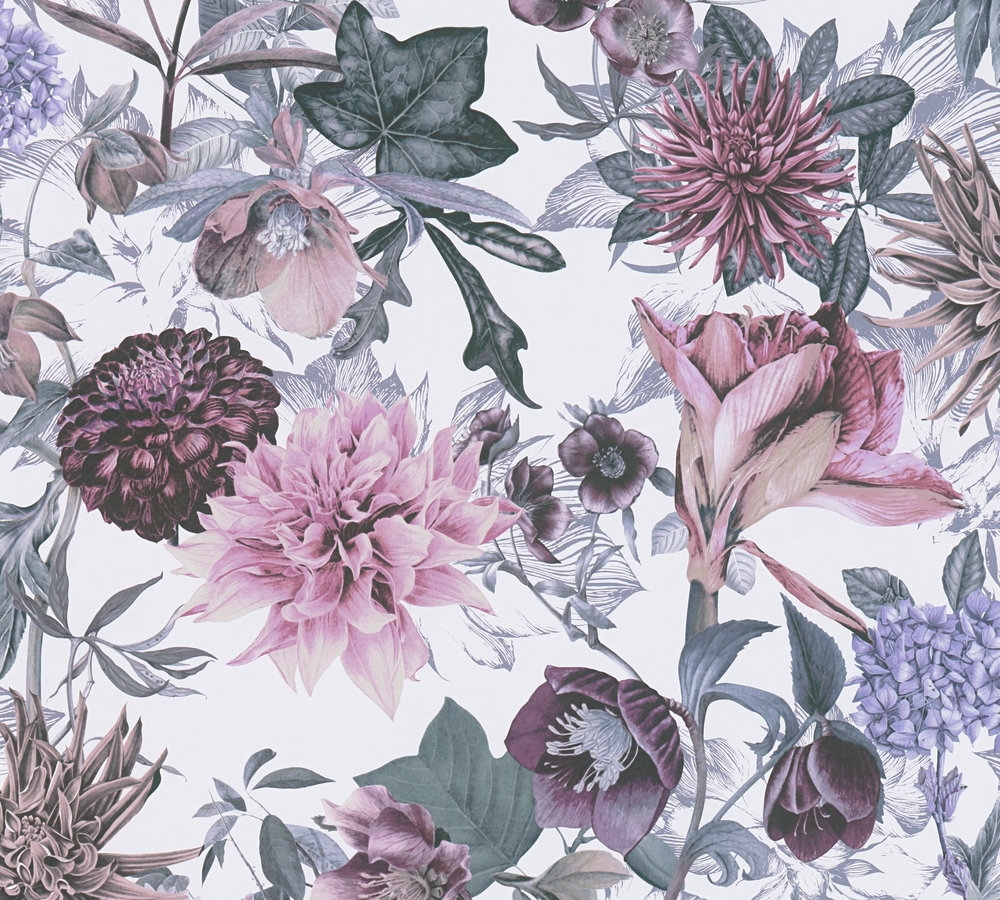 39-60 Tapeta 381752 Fizelinowa na Flizelinie Wielokolorowy kwiatowa | Dream Flowery - obrazek 1