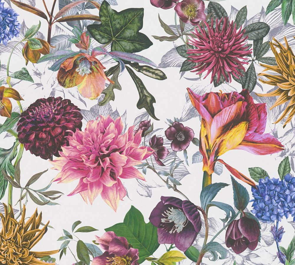 39-60 Tapeta 381754 Fizelinowa na Flizelinie Wielokolorowy kwiatowa | Dream Flowery - obrazek 1