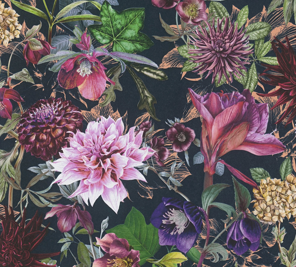 39-60 Tapeta 381756 Fizelinowa na Flizelinie Wielokolorowy kwiatowa | Dream Flowery - obrazek 1