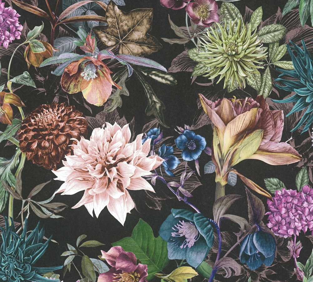 39-60 Tapeta 381757 Fizelinowa na Flizelinie Wielokolorowy kwiatowa | Dream Flowery - obrazek 1