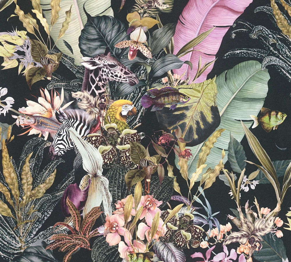 39-60 Tapeta 381761 Fizelinowa na Flizelinie Wielokolorowy kwiatowa | Dream Flowery - obrazek 1