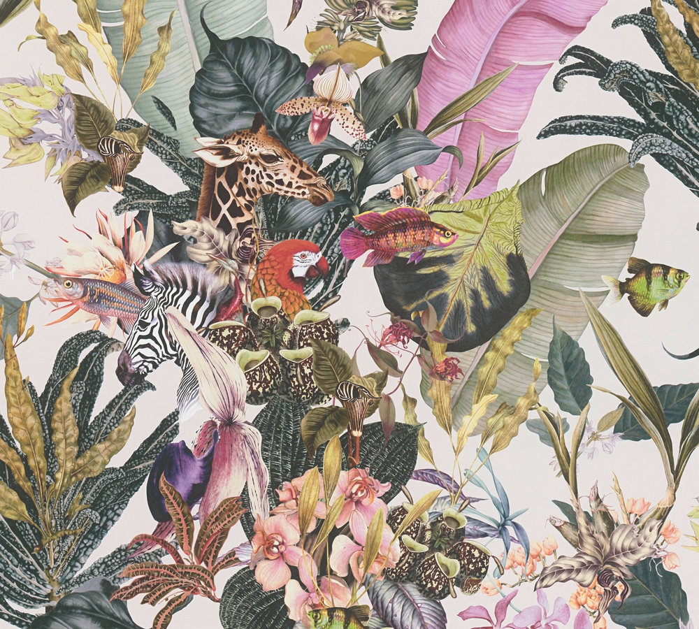 39-60 Tapeta 381763 Fizelinowa na Flizelinie Wielokolorowy kwiatowa | Dream Flowery - obrazek 1