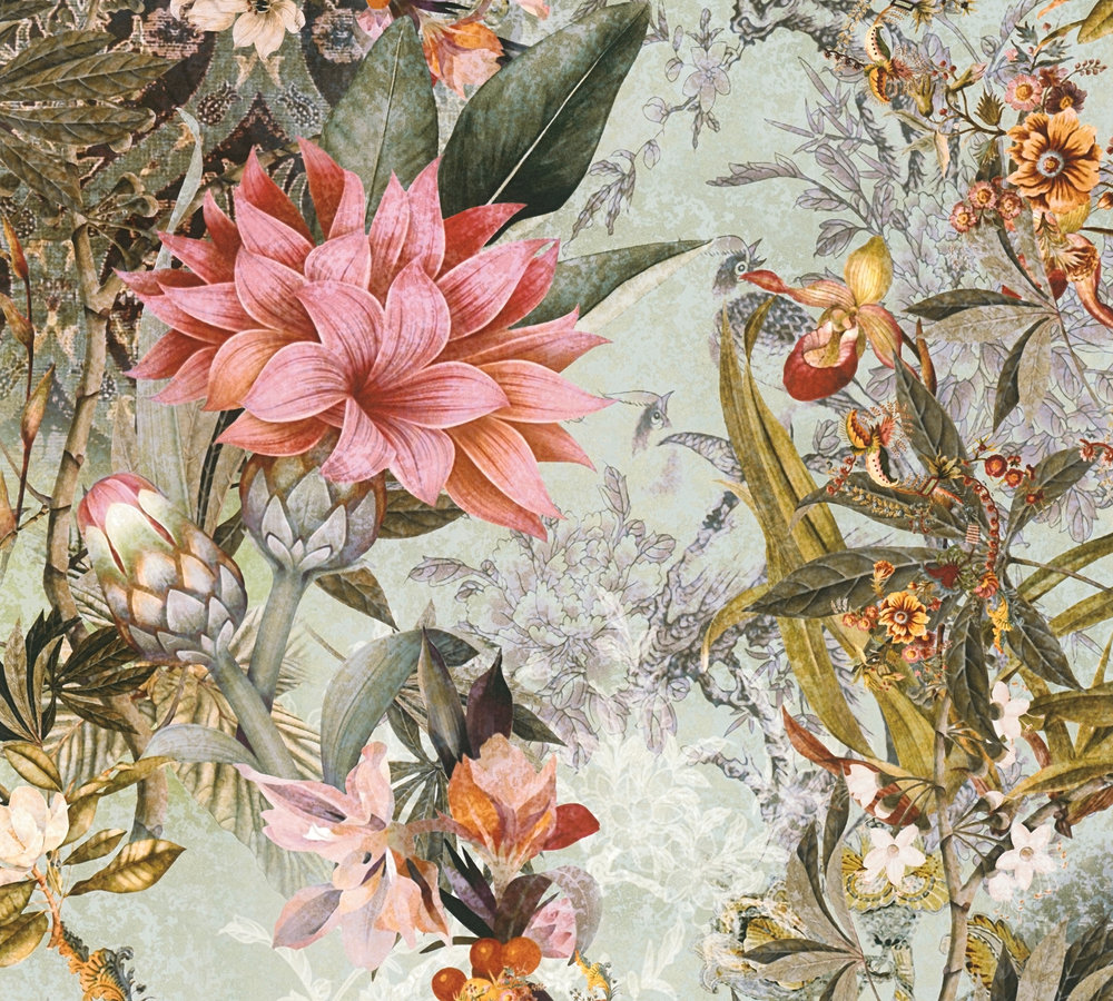 39-60 Tapeta 381771 Fizelinowa na Flizelinie Wielokolorowy kwiatowa | Dream Flowery - obrazek 1