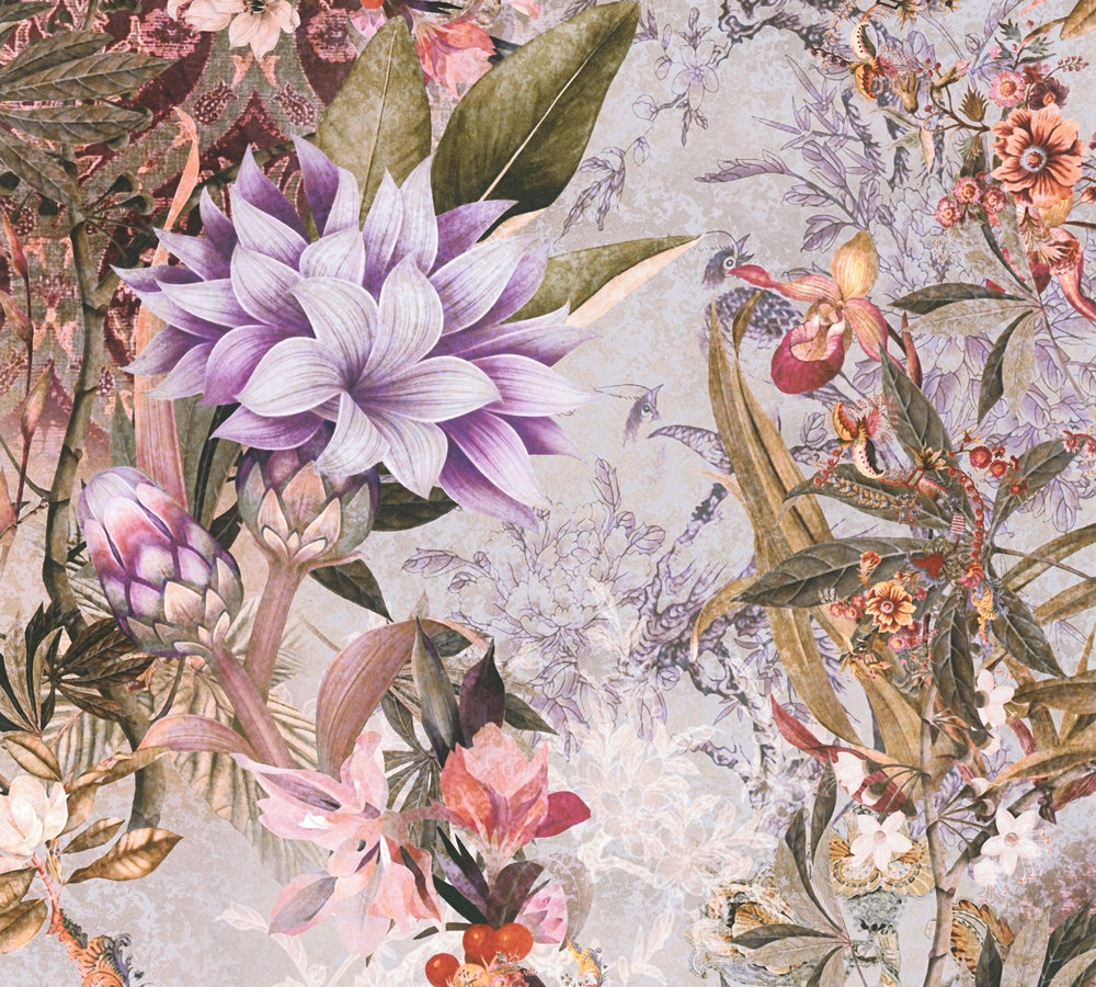 39-60 Tapeta 381773 Fizelinowa na Flizelinie Wielokolorowy kwiatowa | Dream Flowery - obrazek 1