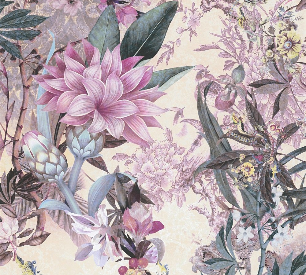 39-60 Tapeta 381774 Fizelinowa na Flizelinie Wielokolorowy kwiatowa | Dream Flowery - obrazek 1