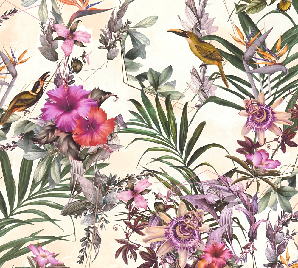 39-60 Tapeta 381786 Fizelinowa na Flizelinie Wielokolorowy kwiatowa | Dream Flowery - obrazek 1