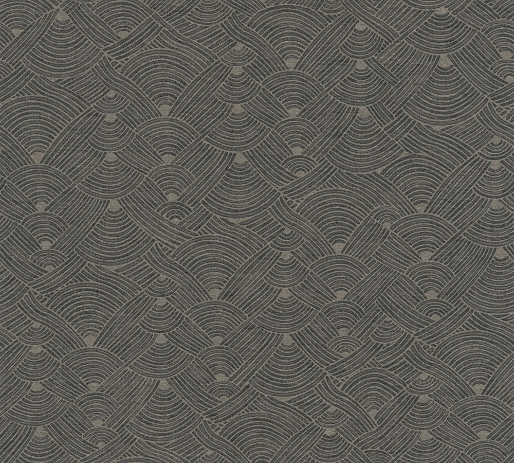 39-24 Tapeta 387426 Winylowa na Flizelinie Czarny Art. Deco | Black is Beautiful - obrazek 1