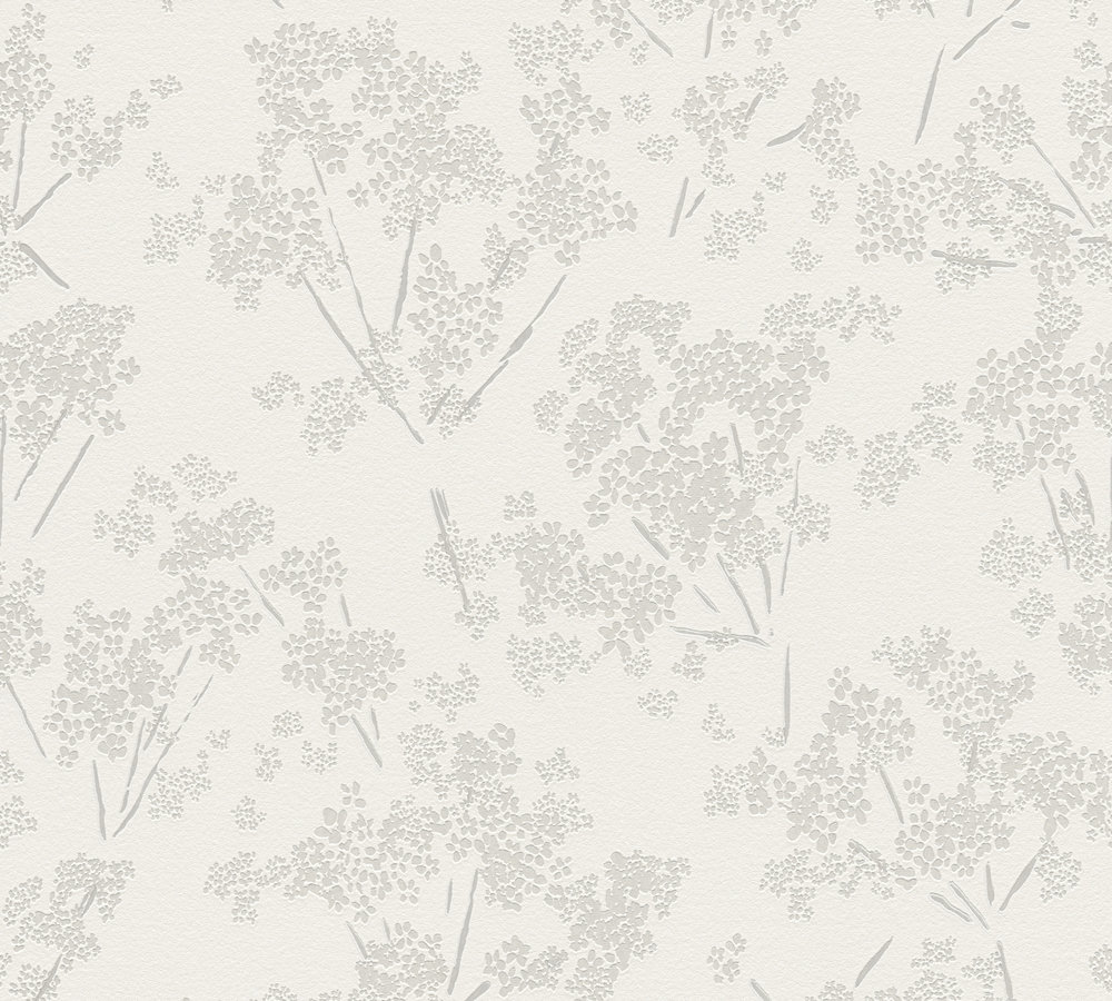 39-91 Tapeta 395483 Winylowa na Flizelinie Biały kwiatowy | Casual Living - obrazek 1