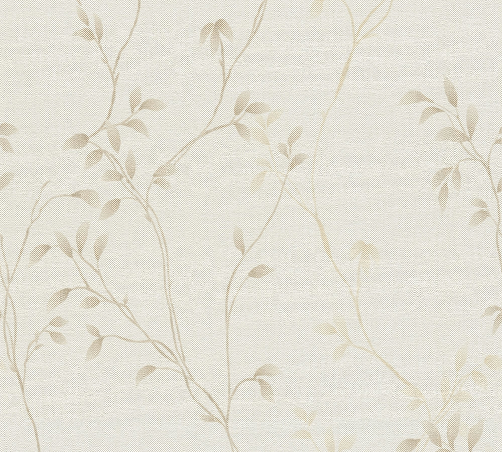40-32 Tapeta 397671 Winylowa na Flizelinie Beżowy wąs liściowy | Pure Elegance - obrazek 1