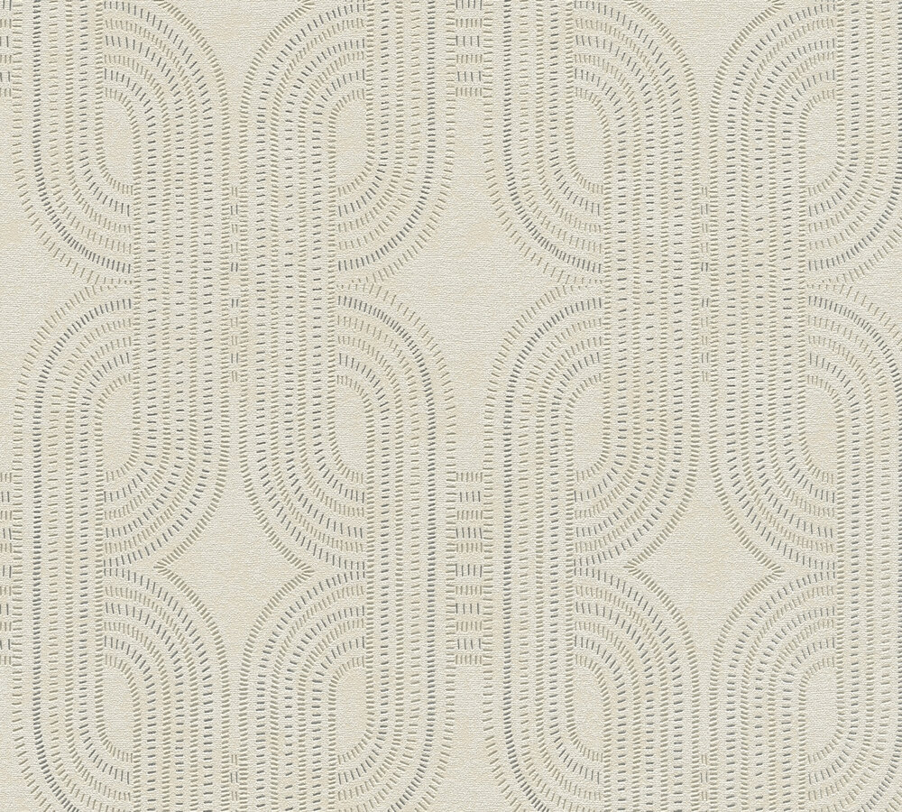 39-74 Tapeta 399371 Winylowa na Flizelinie Beżowy graficzny | French Affair - obrazek 1