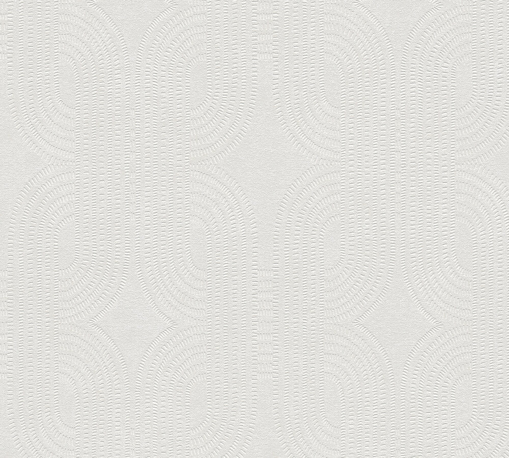39-74 Tapeta 399372 Winylowa na Flizelinie Biały graficzny | French Affair - obrazek 1